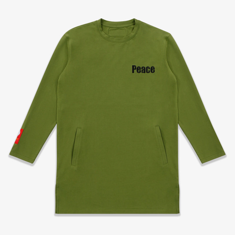 Olive Green Long Sleeve Kameez T-Shirt