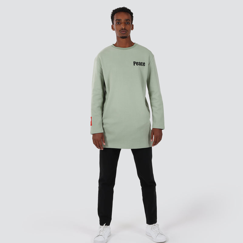 Mint Green Long Sleeve Crewneck Sweatshirt
